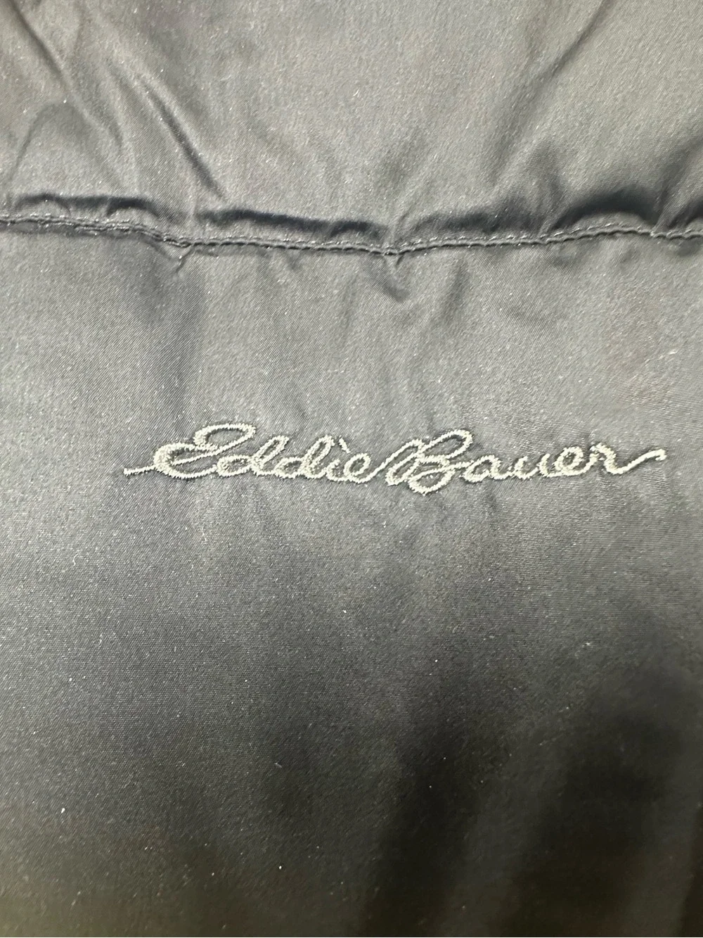Eddie Bauer Men's Black Quilted Down Puffer Jacket Size XL